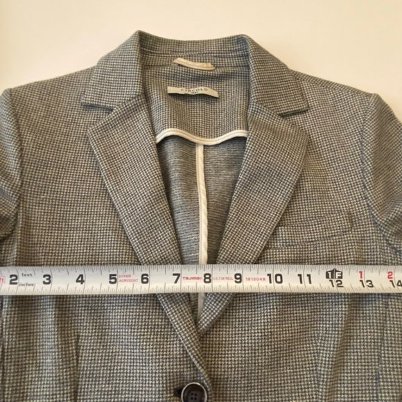 Mini-houndstooth size 38 black-and-white Circolo cotton-linen blazer! - Picture 8 of 15